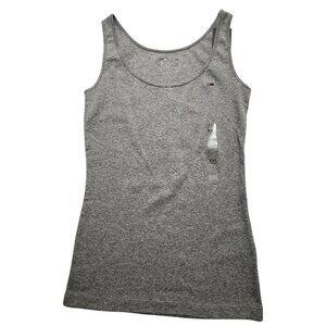 Tommy Hilfiger Women's Solid White Tank Top Flag Logo XXS New